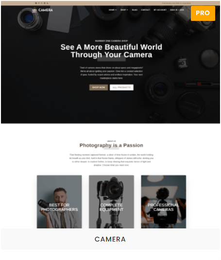 Wordpress Website Design Camera man